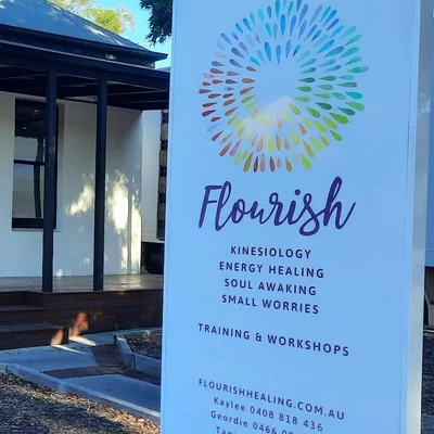 Flourish Sign - Elegant business window lettering